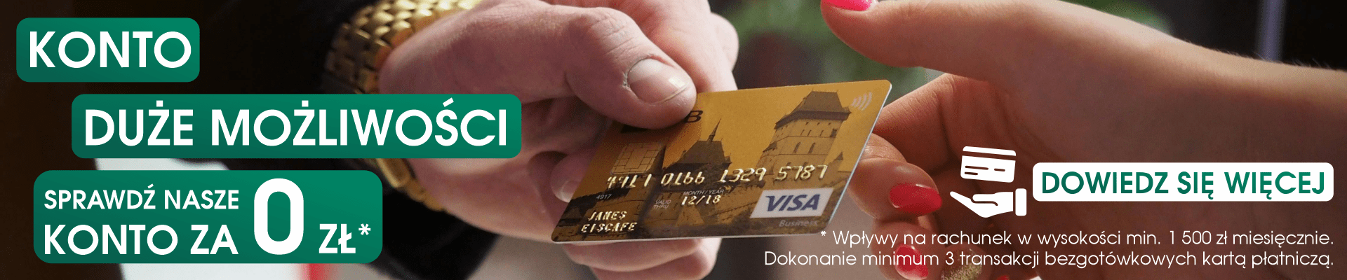 Informacje na temat konta duże możliwości